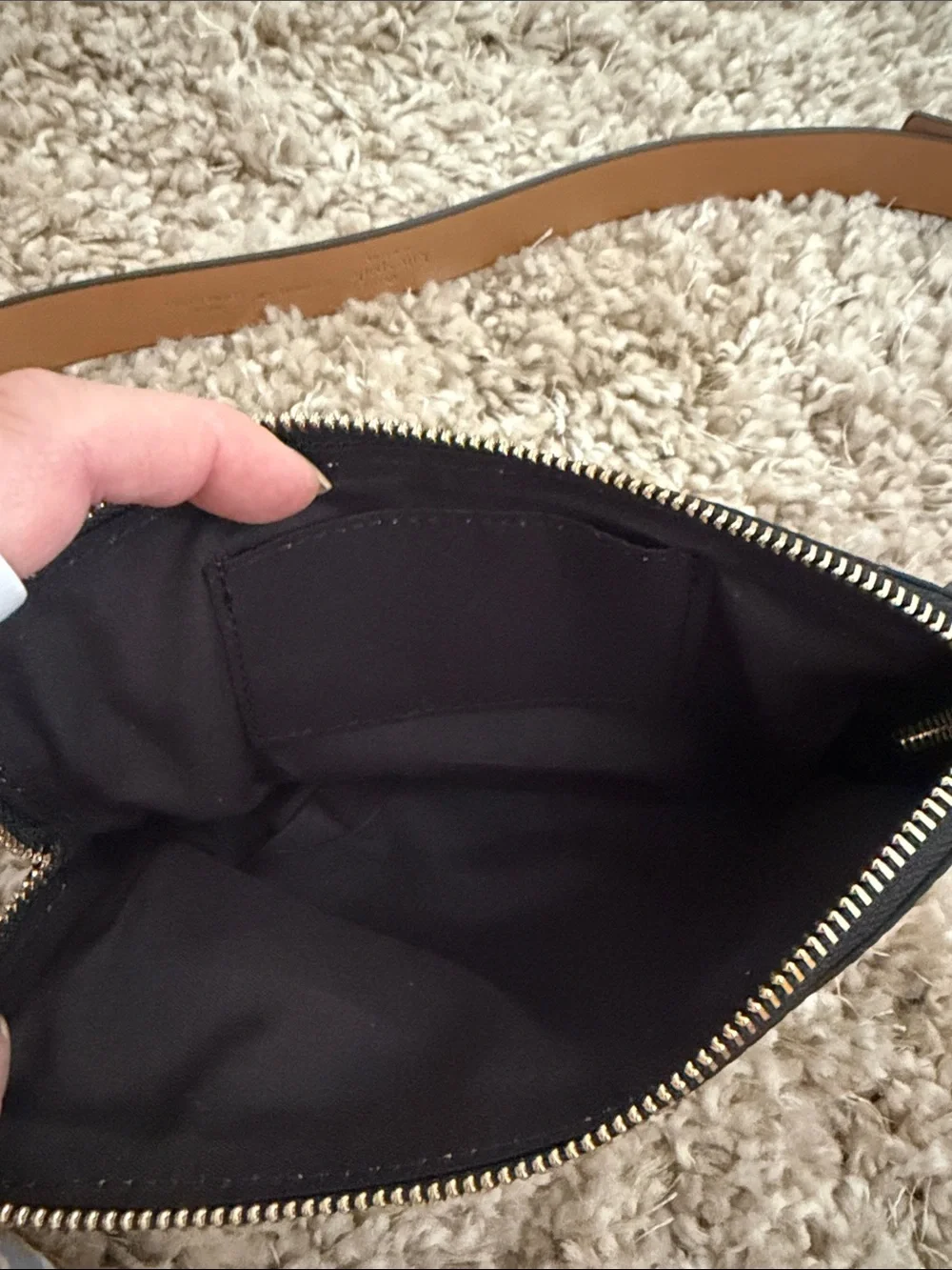 kate spade Black Nylon Mini Belt Bag with Gold Hardware